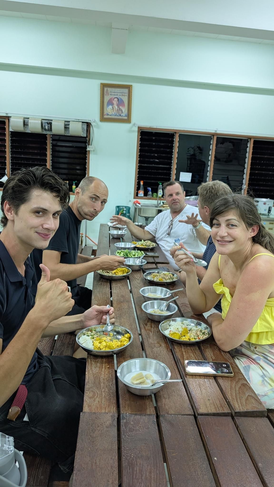 Community eating together